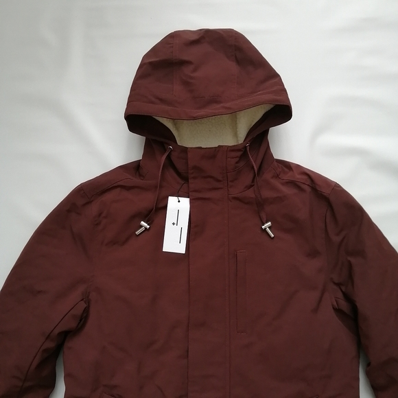 Frank And Oak Maroon Parka Small NWT - Picture 2 of 16